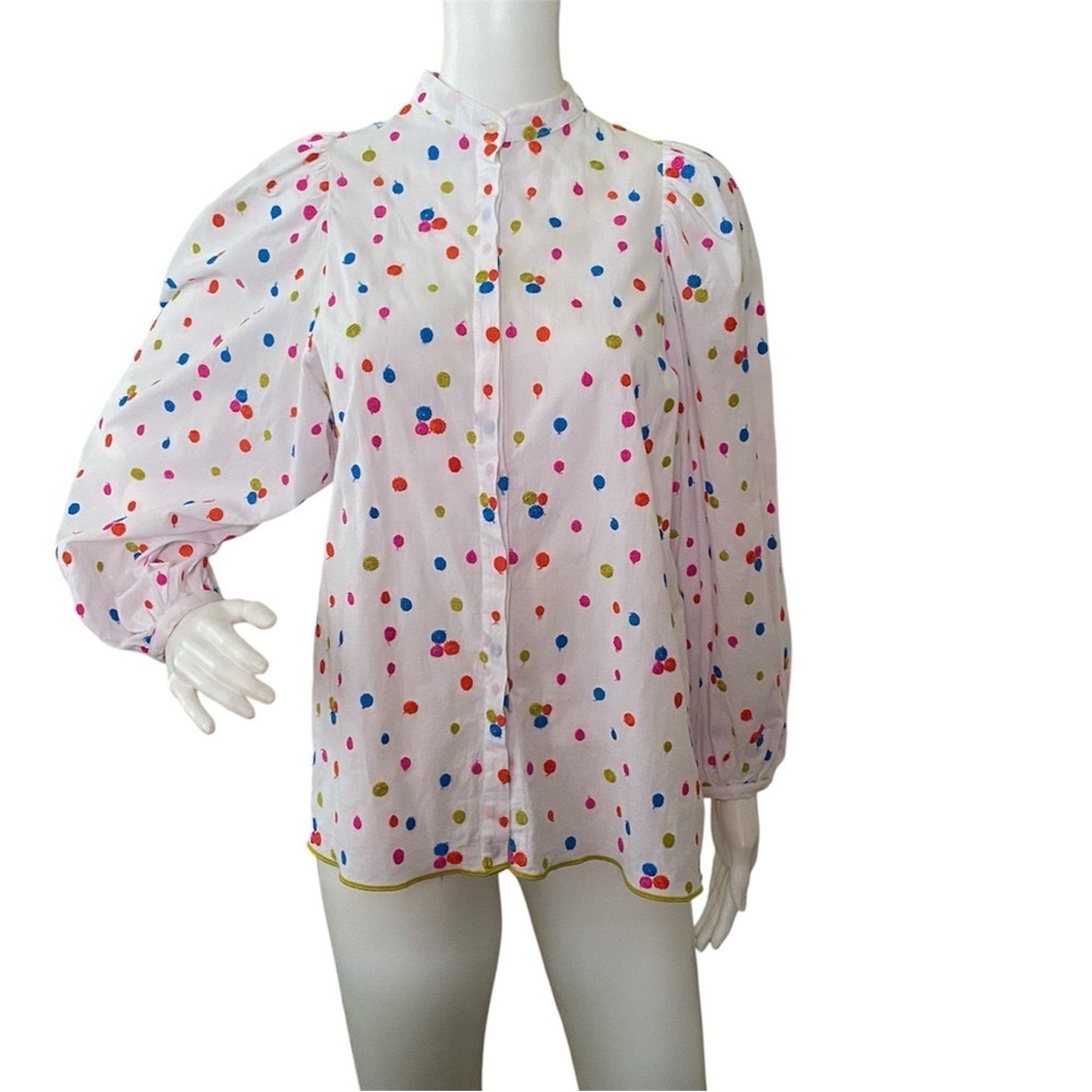 VILAGALLO Embroidered Colorful Blouse Size 42/M